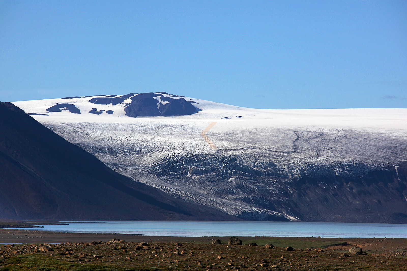 Lac au pied du glacier Langjökull